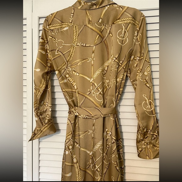 Lauren Ralph Lauren Equestrian-Print Twill Shirtdress, size 2 - Picture 6 of 10